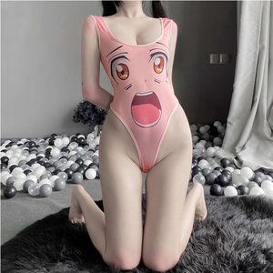 Cosplay sexy lingerie voor vrouw set kawaii anime school badpak babydoll bodysuit bochtige open kruis elastisch ondergoed gratis verzending