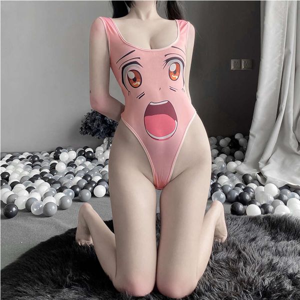 Cosplay Lingeries Sexy pour Femme Ensemble Kawaii Anime École Maillot De Bain Babydoll Body Courbé Ouvert Entrejambe Élastique Sous-Vêtements Livraison Gratuite