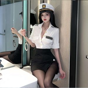 Cosplay Sexy Politie Kostuum Vrouwen Lingerie Cosplay Kleding Vrouwelijke Uniform Verleiding Handboeien Kousen Pak Volwassen 19 Dropshipping