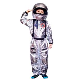 Cosplay Snailify Silver Spaceman Jumpsuit Boys Astronaut kostuum voor kinderen Halloween Cosplay Kinderen Piloot Carnival Party Fancy Dress 230419