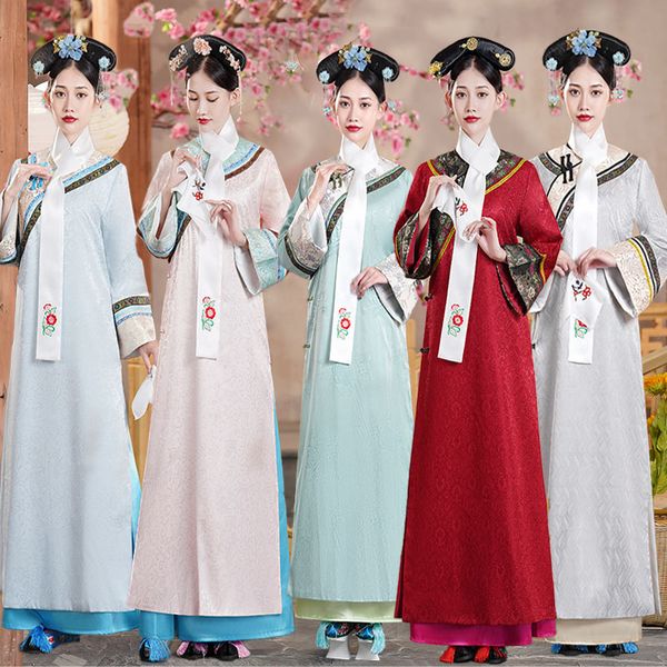 Cosplay scène porter broderie dynastie Qing princesse Costume ancienne cour des femmes robe pour la Performance de Film télévisé