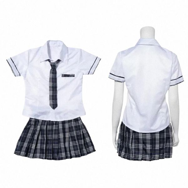 Cosplay Estudiante JK Uniforme Dr Traje Conjunto Uniforme escolar de marinero japonés Conjunto completo Traje de niñas Falda de una línea Escuela secundaria coreana 88BJ #
