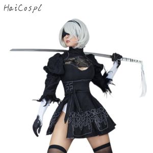 Cosplay Costume Anime femmes tenue déguisement Costume ensemble fantaisie Halloween filles fête robe noire maquillage scène cavalière Sexy uniforme