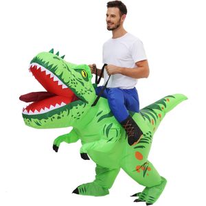 Cosplay T-Rex Dinosaurio Cosplay Disfraces inflables Trajes Mascota Fiesta divertida Anime Navidad Disfraz de Halloween Vestido para niños adultos 230324