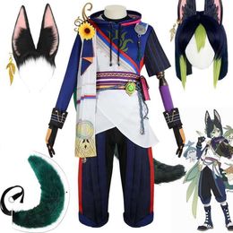 Cosplay Tighnari Cosplay Genshin Impact Kostm Halloween Karneval Outfits Oren Staart Pruik Voor Comic Con