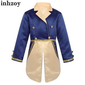 Cosplay Toddler Kids Boys Prince Cosplay Costume à manches longues Cold-down Halloat Halloween Carnival Wedding Party Tuxedo JacketL2405