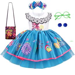 Cosplay Todlder Kids Princess Cosplay Encanto Mirabel kostuums voor meisjes baby tutu jurken kinderen verjaardagsfeestjes bloemen jurk 1041 230403