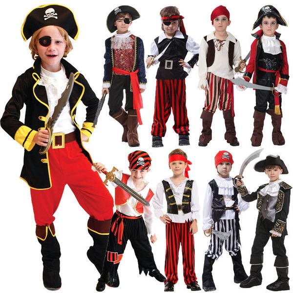 Cosplay Umorden Disfraces de Halloween para niños Niños Niños Pirata Disfraz Fantasía Infantil Cosplay Ropa 230331