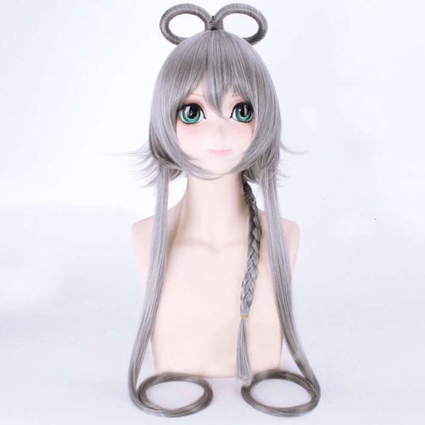 Perruque de Cosplay VOCALOID Yayin Gongyu Luo Tianyi, perruques de jeu de Costume de 100cm de Long, cheveux de jeu animé pour fête d'halloween D39361AD