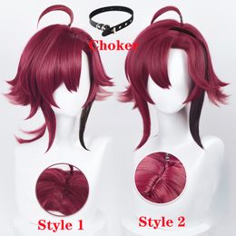 Perruques de cosplay 55 cm de long Shikanoin Heizou Cosplay perruque jeu Genshin Impact Cosplay dégradé résistant à la chaleur cheveux synthétiques perruques de fête bonnet de perruque 230906