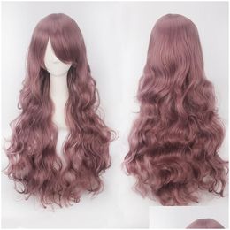 Cosplay Pruiken 80 Cm Pruiken Cosplay Pruik 20 Kleuren Lang Los Krullend Cos Party Haarproducten Drop Levering Haarproducten Haar Pruiken Dhugh