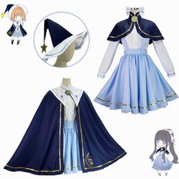 Cosplay pruiken anime cardcaptor sakura kinomoto cosplay kostuum tomoyo dames jk uniform magic robe Halloween feestkleding kleding j230502