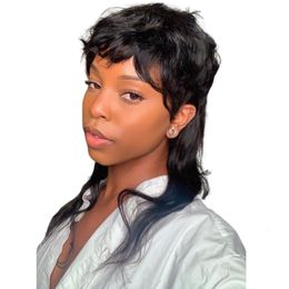 Cosplaypruiken Body Wave Mullet Pruiken van echt haar Kort Pixie-kapsel Pruik Met pony Lijmloos echt haar Klaar om te gaan Supersterren Zelfde look 230807