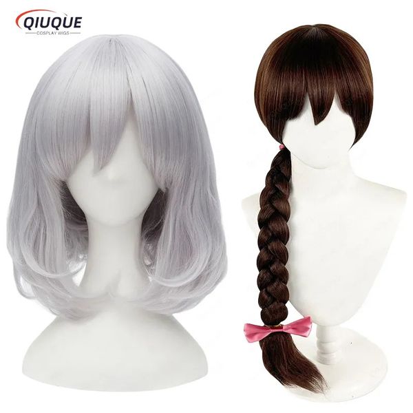 Cosplay perruques Howl's Moving Castle Sophie Hatter court argenté blanc Bob résistant à la chaleur cheveux synthétiques Cosplay Costume perruque casquette 231005