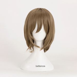 Perruques de Cosplay Persona 5 Goro Akechi, perruques de Cosplay courtes en lin gris foncé, perruque synthétique résistante à la chaleur, bonnet de perruque 230904