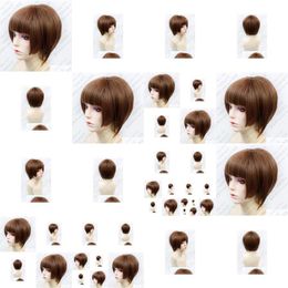 Wigs de cosplay tsuri Akane Short Brown Fashion Fashion Wig012345687216525906569 Drop livraison Produits de cheveux Otiqf