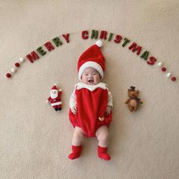Cosplay Ye's schattige kerstman Babykostuum Babysneeuwman Kerstbaby Kruipt Rood Pak Jaar Kerstman Cosplay Koreaanse INS-stijl 231109