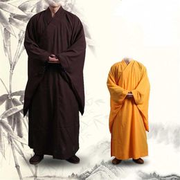 Traje de cosplay Zen budista, vestido largo, uniforme de monje Shaolin, disfraz 2656