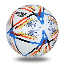 Cossar Qatar World Cup Flower 5 PU Training Ball pour les jeux pour adultes, enfants et jeunes football