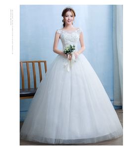 Personnaliser photo réelle nouveauté pas cher blanc Simple mode robe De mariée 2018 conception robe Vestidos De Noiva avec fleur
