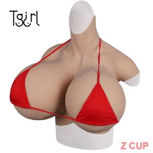 Kostuumaccessoires Grote borsten Siliconen borstprothesen Z of S Cup Half Body Drag Kostuum Pak Crossdressers Transgender Shemale Cosplay