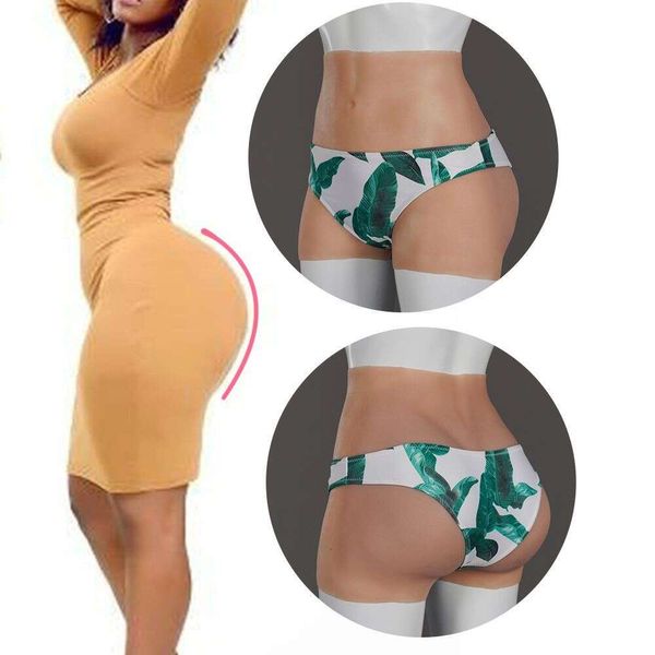 Accessoires de costumes Fille noire Gros fesses et hanches Culotte en silicone Femme africaine Coussinets de cul sexy Sous-vêtements à gros fesses avec vagin