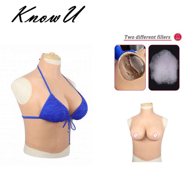 Accessoires de Costume, bonnet D, vrais seins, seins en Silicone, Styles longs, col haut, faux poitrine pour Cosplay, pour travesti