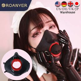 Accesorios de disfraces fetiche media cara Masker Cosplay Kostuums Realistische Siliconen Masken Halloween Geschenken Bdsm