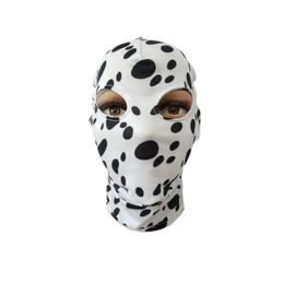 Accessoires de costumes Halloween Mask Cosplay Costumes Lycar Spandex Masques ouverts Eyes Black and White Spots Color Zentai Costumes Party Party Accessoire
