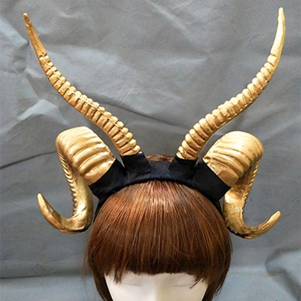 Accessoires de Costume fait à la main sorcière gothique Lolita corne de mouton bandeau bandeau accessoire Cosplay Halloween chapeaux accessoire