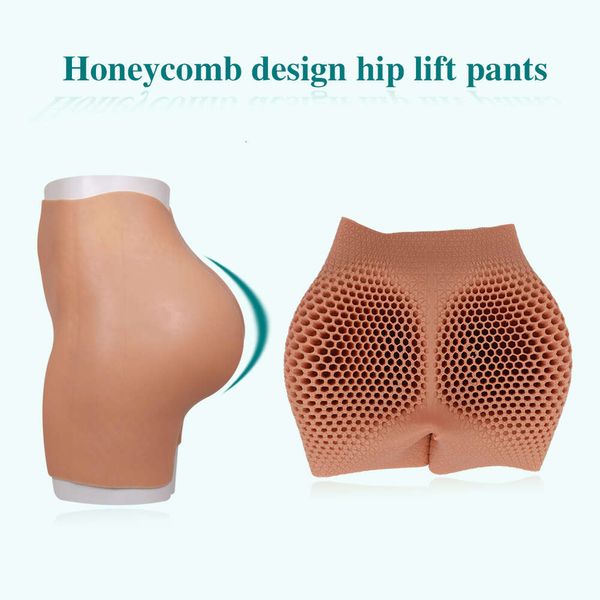 Accessoires de costumes Conception en nid d'abeille Silicone Vagin Hip Lift Crossdresser Pussy Pantalon Transgenre Sexe Artificiel Faux Enhancer