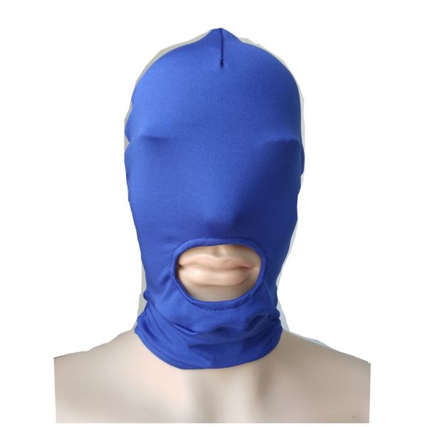 Accessoires de costumes capuche masque d'halloween Costumes de Cosplay capuche en spandex bouche ouverte adulte unisexe Zentai Costumes accessoires de fête