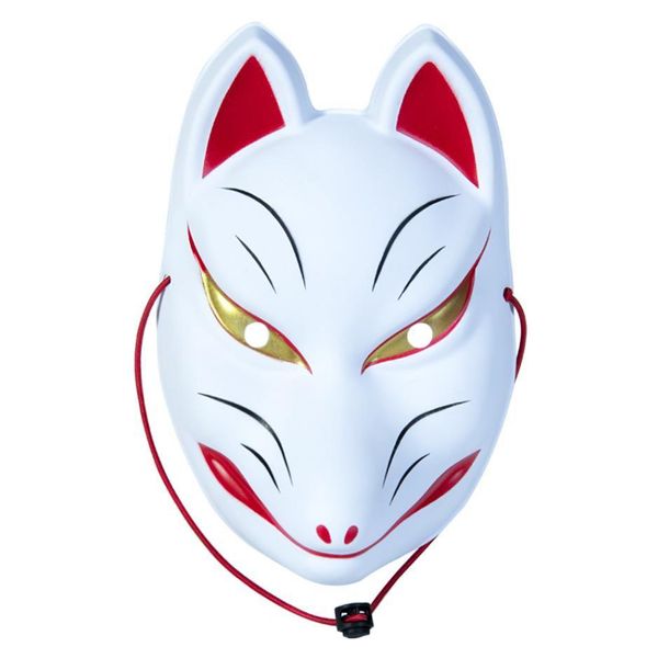 Accessoires de costumes Masques de mascarade Kabuki Performance japonaise Carnaval Kitsune Fl Face Fox Halloween Ers Drop Delivery Apparel Co Dhyuz