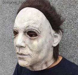 Accesorios de disfraces Korku Mascara Myers Party Masks Maski Scary Masquerade Michael Halloween Cosplay Masque Maskesi Realista Latex Mascaras Mask FY5551 S230911
