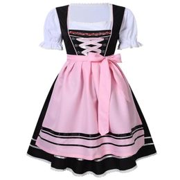 Accesorios de disfraces Damas Oktoberfest Dirndl Taverniere Festival Carnival Deguisement Short 3PC Camarera Cerveza Maid Girl Fancy Dre282K