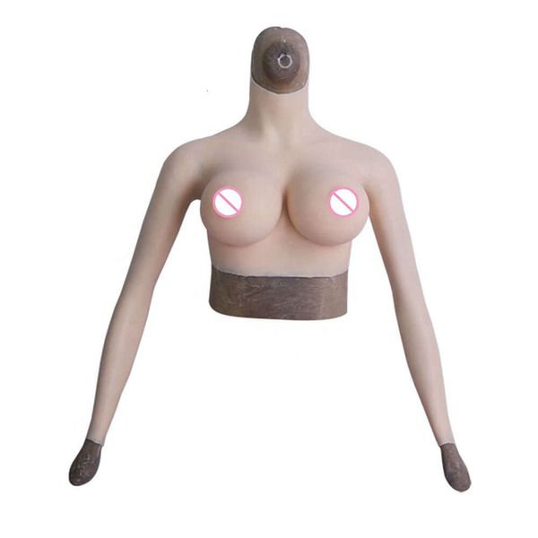 Accessoires de costume pour homme à femme, une pièce, seins croisés, gilet en silicone, faux seins avec bras pour petite poitrine, travesti