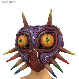 Accessoires de costumes Masques de fête Masque de Majora Légende de Zelda Effrayant Visage Réaliste Halloween Cosplay Costume Prop pour Adultes Adolescents 230713 L230918