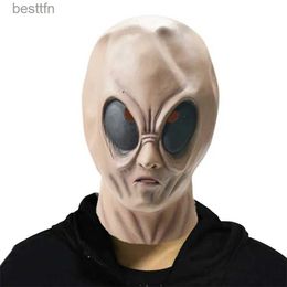 Accessoires de costumes Masque extraterrestre en latex Reneecho pour Halloween AdultL231011