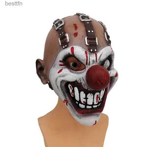 Accessoires de costumes Jeu de rôle Halloween Come Props Masque de clown py léger L'accessoire de cosplay parfait Masque de clown effrayant en latex FearL231011