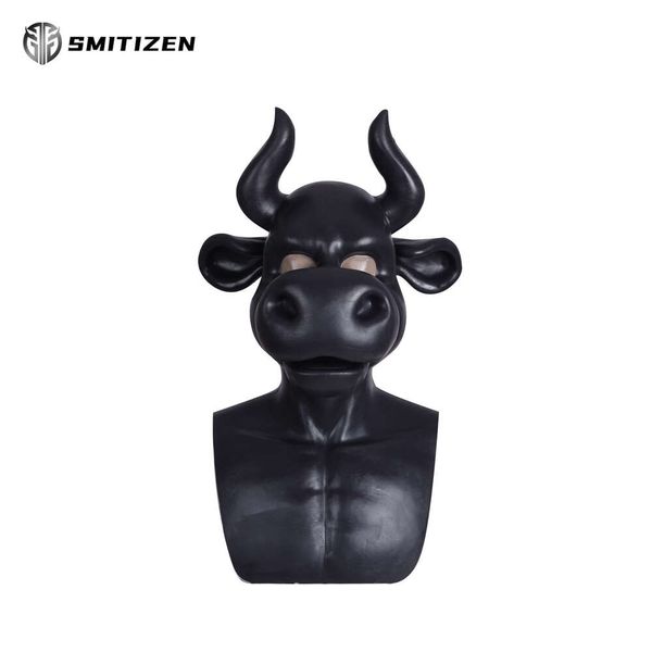 Masque de monstre de vache en Silicone, accessoires de Costume, pour Cosplay et fétichisme masculin, faux visage