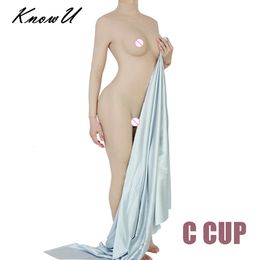 Kostuum Accessoires Siliconen Borstprothesen C Cup Fullbody Pak voor Transgender Crossdress met Arm Borstimplantaten Cosplay Shemale