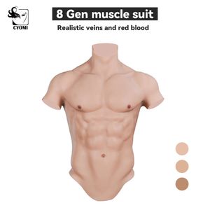 Accessoires de Costume en Silicone pour homme, Costume réaliste, poitrine, Simulation artificielle des Muscles, Cosplay, faux muscles du ventre, travesti