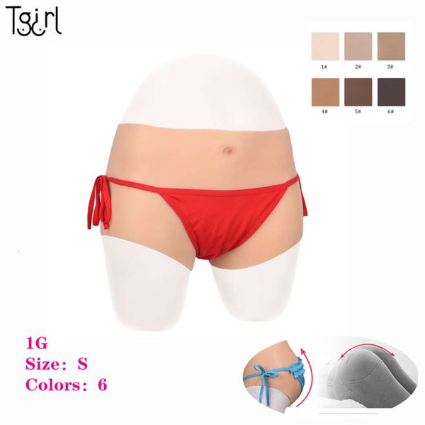 Accessoires de costumes-silicone transgenre réaliste chatte pantalon sexe artificiel faux vagin glisser reine CD femmes hanche améliorée