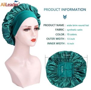 Kostuumaccessoires Silk Sleeping Cap Night Hat Head Cover Bonnet Satin Cheveux Nuit voor krullende haarverzorging Vrouwen schoonheidsonderhoud 8415096