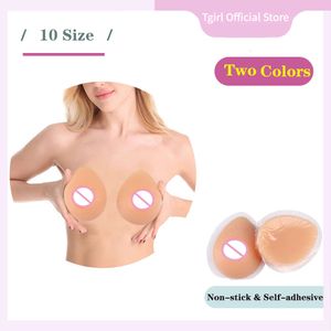 Kostuumaccessoires Kleverige borsten, nepborst Siliconenlijm 2 stuks Push-up mastectomiebeha Tepelbedekker Bikini-inzetbadpak Grote tietenpad