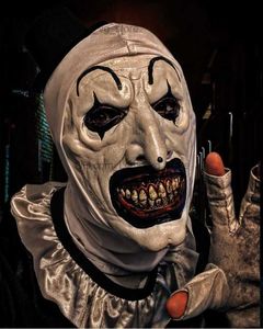Costume Accessories Terrifier Art The Clown Horror Mask Cosplay Funny Evil Joker Hat Latex Masks Halloween Party Costume Props T230806 L230909