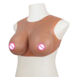 Accesorios de disfraces Mujer Obtener tetas falsas más grandes Tetas de silicona natural Enorme Copa D G Pecho Travestismo Almohadillas de aumento de senos falsos femeninos