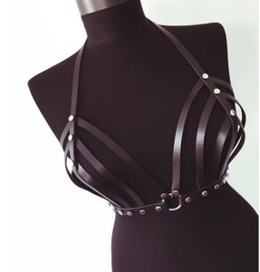 Costume Accessories women sexy Harajuku Garters Faux Leather Body Bondage Cage Sculpting Harness Waist Belt Bra Straps Suspenders Belt