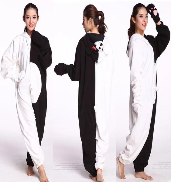 Disfraz Disfraz de Halloween y Carnaval Cosplay para Adultos Danganronpa Monokuma Bear Kigurumi Onesies Pijamas Mono Sudaderas con Capucha Ropa de Cosplay