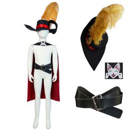 Costume Halloween Puss in Boots Puss Anime Movie Adult Kids Cosplay Costume Cloak Hat Belt Cat Cat Costume complet